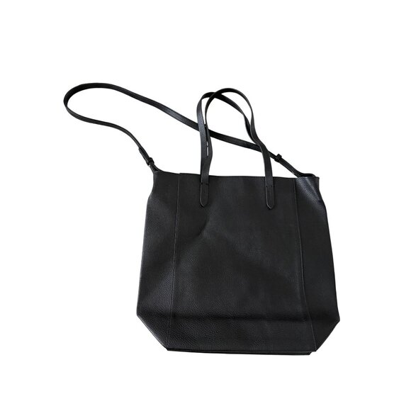 RALPH LAUREN Pebble Black Tote Bag w/ Shoulder Strap - Picture 8 of 12